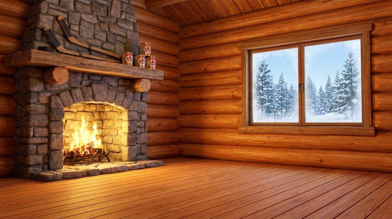 Cozy Canadian Log Cabin Workshop